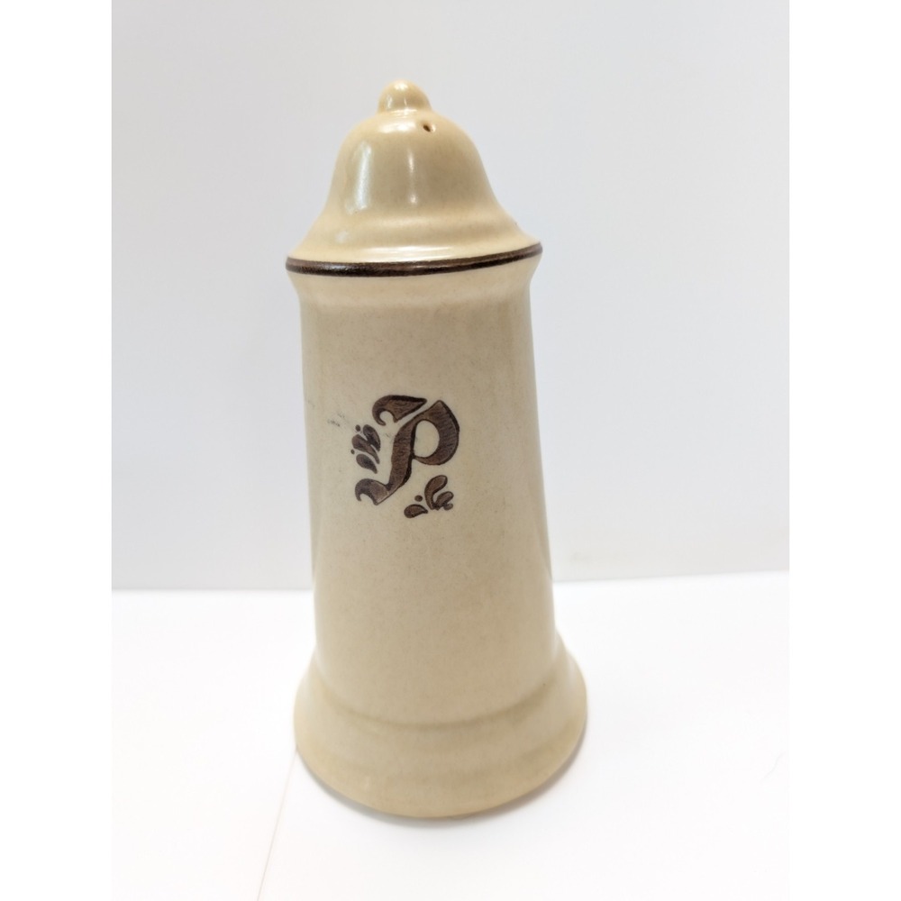 Pfaltzgraff Village Tan Brown & Cream Salt & Pepper Shaker Set Vintage - Picture 4 of 8